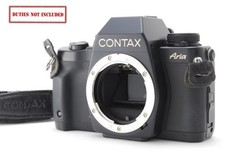 [Ecc+5 con cinturino] Contax Aria fotocamera reflex pellicola 35 mm corpo nero solo dal GIAPPONE