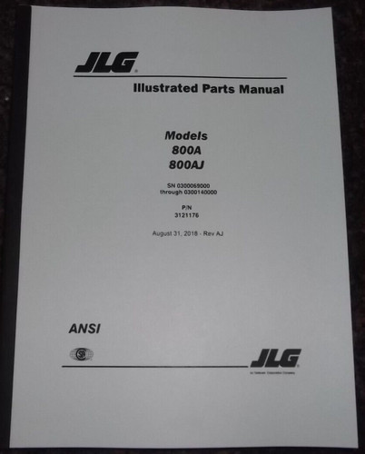 Jlg 800a 800aj - jlg, parti