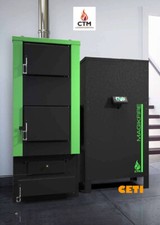 Caldaia a biomassa CTM  MAGIKFIRE con SYS250 e KIT BRUCIATORE