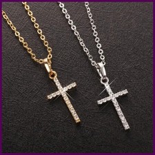 Collana Ciondoli Croce Zirconi