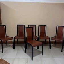 Lotto di 6 Sedie In Ferro E