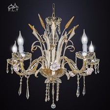 LAMPADARIO in ferro battuto 5L