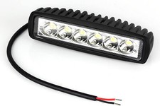 Barra LED 18W 6 LED Faro Supplementare Moto Fuoristrada Quad 12V Luci Lavoro