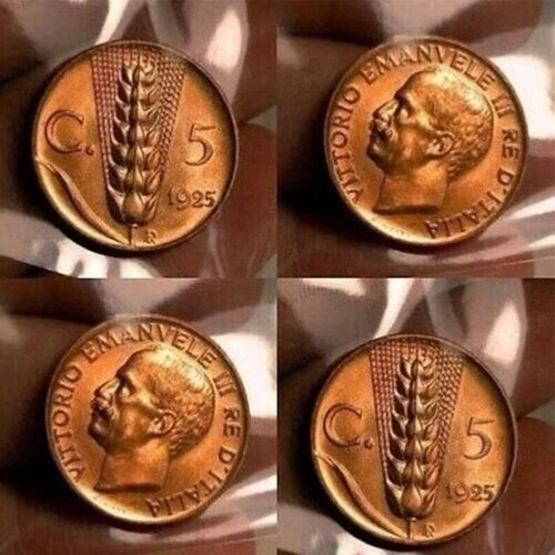 Centesimi 1925 spiga fior di - 5,