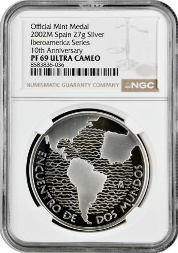 Medaglia spagna 2002 ngc - spagna,