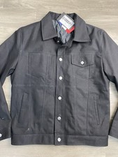 Giacche Denim Moto Bomber Giacca Trapuntata Foderata Uomo Taglia Media Nero Nuovo