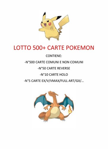 Lotto 500 carte pokemon - pokemon, miste