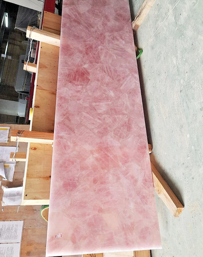 Quarzo rosa console asta - console,
