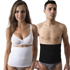 BEMAN 711 FASCIA CONTENITIVA COTONE TUBOLARE SUPPORTO ADDOME BIANCO NERO H27