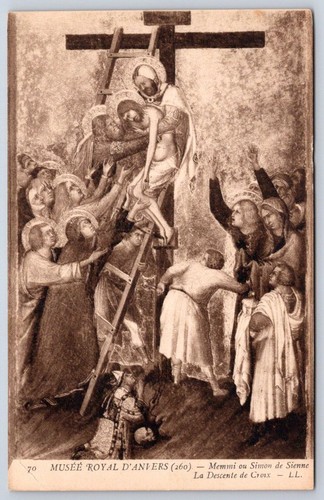 Antico dipinto discesa dalla - antico,