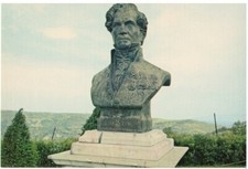 ANCONA - MAIOLATI SPONTINI - BUSTO IN BRONZO DEL MAESTRO ED PICCIONI