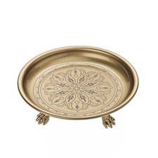 Vassoio in ottone dorato -