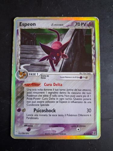 Carta pokemon espeon special - carta,