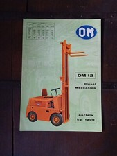 OM DM12 CARRELLO ELEVATORE MULETTO DIESEL MECCANICO pubblicitario 1966