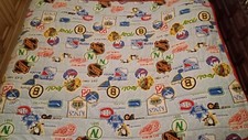 COPERTA - TRAPUNTA - COPRILETTO - IMBOTTITA - VINTAGE CON LOGHI NHL HOCKEY USA