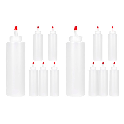 12pc bottiglie per condimenti - bottiglie,