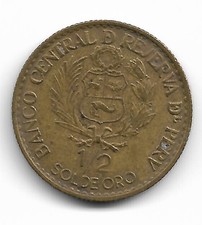 Peru  1/2 Sol de Oro 1965 KM#