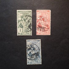 SVIZZERA 1900/ U.P.U.  SERIE C/TA DI 3 VALORI USATI