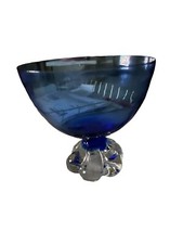 Ciotola in vetro blu vintage