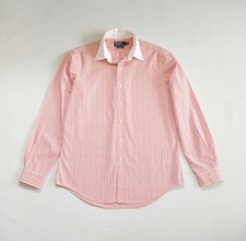 Ralph Lauren Polo  uomo camicia a righe, vintage. Custom-fit. Collo a punta.