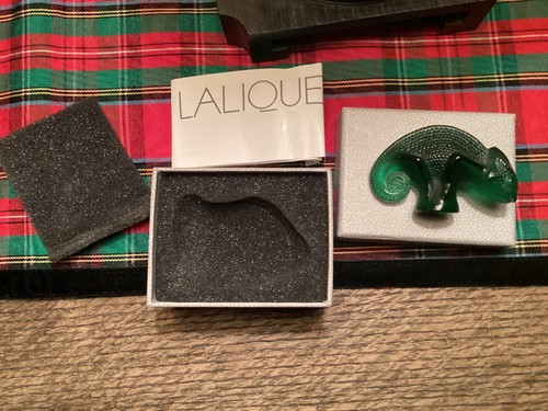 Lalique france chameleon - france, green