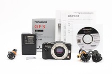 Fotocamera mirrorless Panasonic LUMIX GF3 nera con scatola modello giapponese...