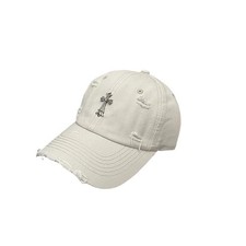 Chrome Hearts Style Cream Cap
