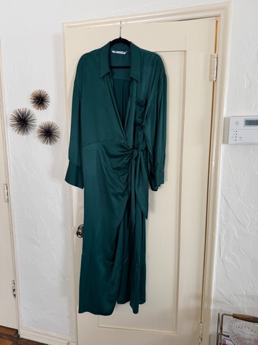 Zara abito maxi cravatta raso - abito,