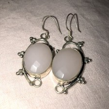 Orecchìni In Argento E Pietra Di Luna Arcobaleno