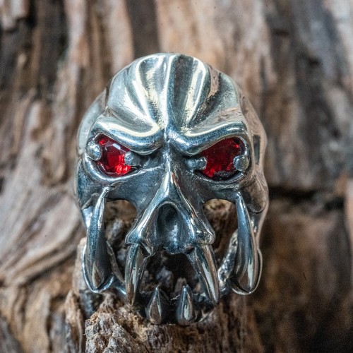 Demone monster anello teschio - anello,