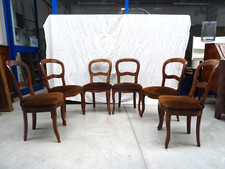 Sedie in noce Luigi Filippo 1860 piemontesi