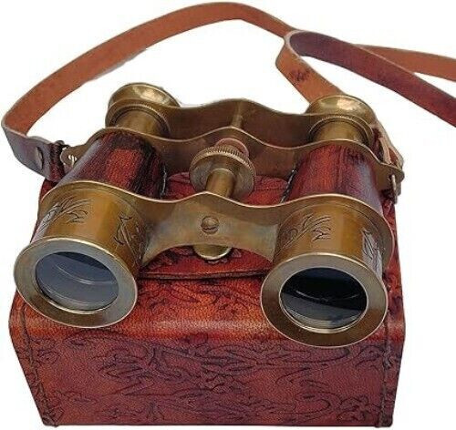 Binocolo antico ottone 3 - binocolo, in