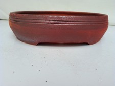 vaso per bonsai ovale artigianale pezzo unico 23,5x18x4 spedizione gratuita