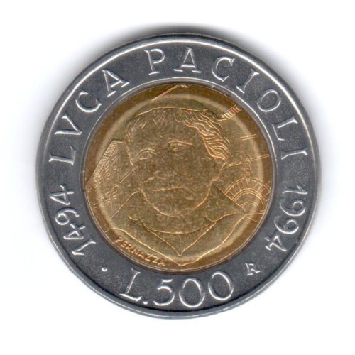 Italia 500 lire - lire, 1994