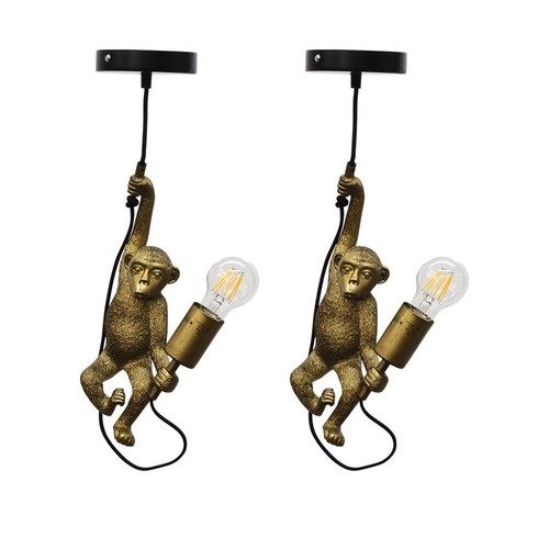 Set plafoniere scimmia oro e - oro,