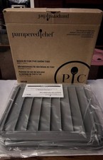 Pampered Chef Deluxe Friggitrice ad Aria Frutta Vassoi in Pelle 100349 Set/3~ NUOVO in Scatola