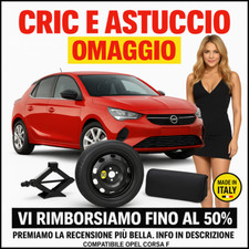Kit Ruotino di Scorta Opel Corsa F 16" + Cric Astuccio Omaggio ruota con 4 Fori