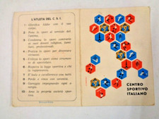TESSERA CSI CALCIO TENNIS TAVOLO ATLETICA  1963