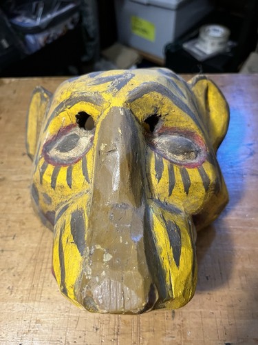 Maschera legno intagliato - maschera,