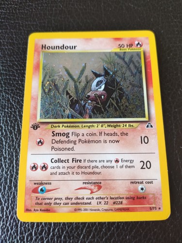 Carte pokemon houndour 1st - carte,