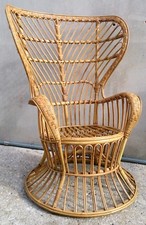 SEDIA POLTRONA ANNI 70 BAMBÙ