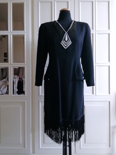 Abito donna vintage nero - , lana