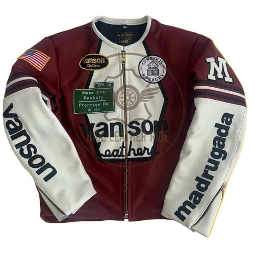 Giacca moto van son - van, maroon