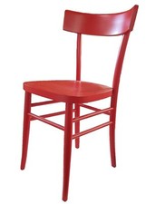 Sedia sedie in legno massello col. ross casa hotel pizzeria ristorante Milano