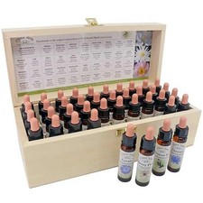 Completo Set Di 10ml Fiori Bach Rimedi Da Crystal Herbs - IN Un Scatola Legno