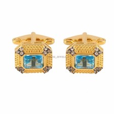 Naturale Topazio Blu Gemma Con