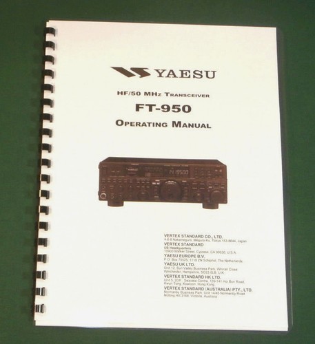 Yaesu 950 manuale di - ft-950,