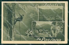 Cuneo Paesana Saluti da Piazza Santa Margherita Alpinismo cartolina RT0150