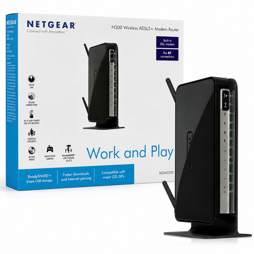 Netgear dgn2200 n300 modem - dgn2200,