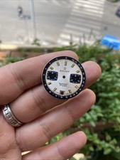 VALJOUX 7734 Dial 30mm Quadrante Vintage Chronograph Watch Cauny Nuovo